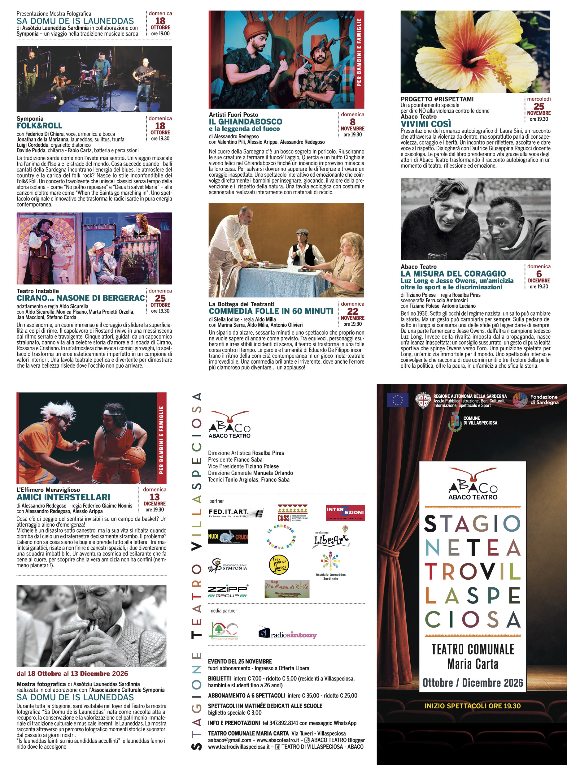 Stagione Teatro Villaspeciosa 2026
